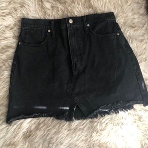 Madewell Black Denim Skirt - 30” Waist